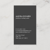 水エレガント色ピンク牡丹II 名刺 (裏面)