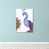 水エレガント色ピーコックピンク キャンバスプリント (インサイチュ (ウッドフロア))