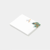 水エレガント色ピーコックフェザーモノグラム ポストイット (アングル)