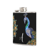 水エレガント色ピーコックモノグラム フラスク (左)