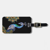 水エレガント色ピーコック ラゲッジタグ (正面横)