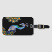 水エレガント色ピーコック ラゲッジタグ (正面横)