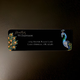 水エレガント色ピーコック ラベル
