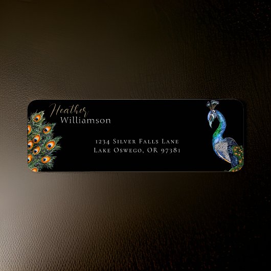 水エレガント色ピーコック ラベル
