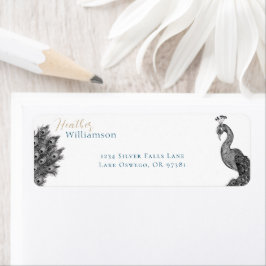 水エレガント色ピーコック ラベル