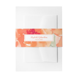 水エレガント色ピーチ牡丹フローラ結婚ズ 招待状ベリーバンド