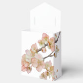 水エレガント色ピーチ花模様 フェイバーボックス (オープン)