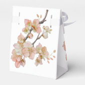 水エレガント色ピーチ花模様 フェイバーボックス (裏面サイド)