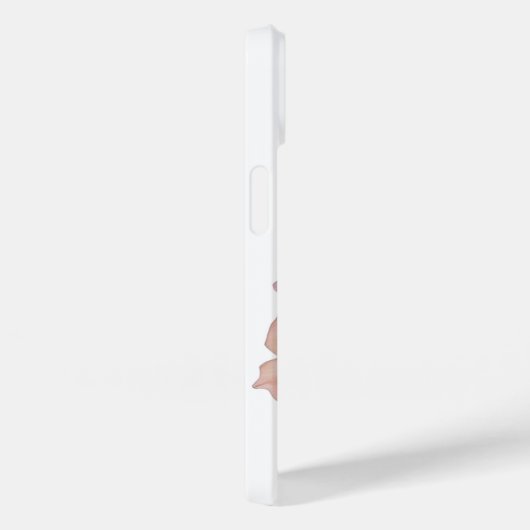 水エレガント色ピーチ花模様 Case-Mate iPhoneケース (裏面 / 右)