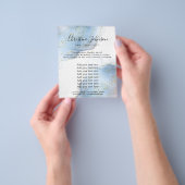 水エレガント色フェイクグリッター チラシ (手)