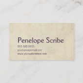 水エレガント色フェザー書き手と作家 名刺 (裏面)