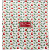 水エレガント色フェスティバルホリデーシャワーカーテン シャワーカーテン (正面)