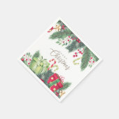 水エレガント色フェスティバル装飾クリスマス スタンダードカクテルナプキン (角)