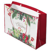 水エレガント色フェスティバル装飾クリスマス ラージペーパーバッグ (裏面アングル)