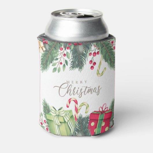 水エレガント色フェスティバル装飾クリスマス 缶クーラー (缶裏面)