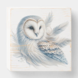 水エレガント色フクロウ ウッドボックスサイン