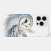 水エレガント色フクロウ iPhoneケース (裏面横)