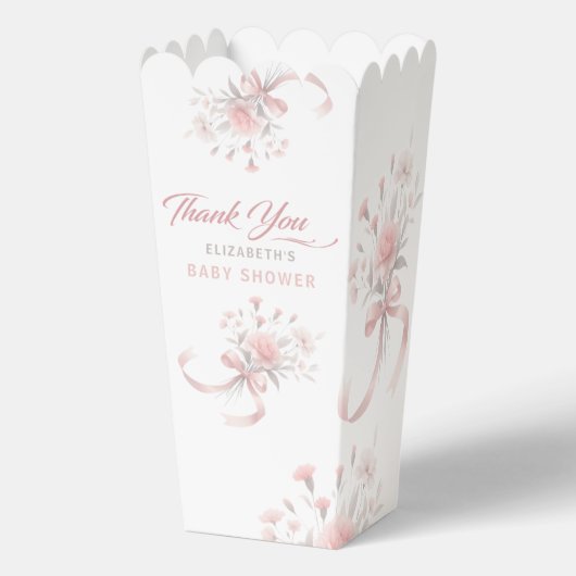 水エレガント色フラワーブーケ赤ちゃんシャワーファボ フェイバーボックス (裏面)