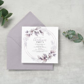 水エレガント色フレーム |クリスマスホリデーパーティー 招待状