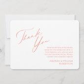 水エレガント色フローラありがとう結婚カード ノートカード (裏面)