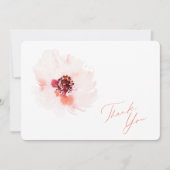 水エレガント色フローラありがとう結婚カード ノートカード (正面)