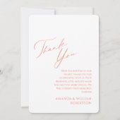 水エレガント色フローラありがとう結婚カード ノートカード (裏面)