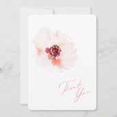 水エレガント色フローラありがとう結婚カード ノートカード (正面)