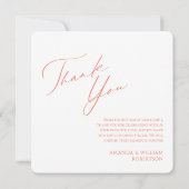 水エレガント色フローラありがとう結婚カード ノートカード (裏面)