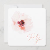 水エレガント色フローラありがとう結婚カード ノートカード (正面)