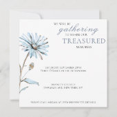 水エレガント色フローラお祝い 招待状 (裏面)