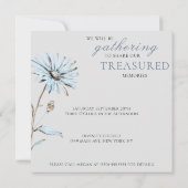 水エレガント色フローラお祝い 招待状 (裏面)