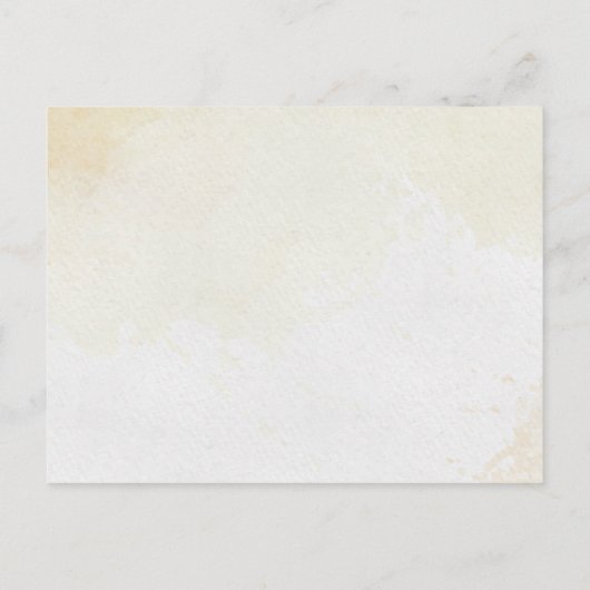 水エレガント色フローラかわいい写真結婚の 案内ポストカード (裏面)