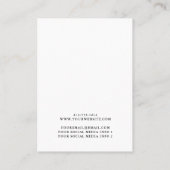 水エレガント色フローライヤリング表示カード 名刺 (裏面)