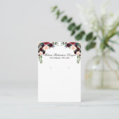 水エレガント色フローライヤリング表示カード 名刺 (スタンド正面)