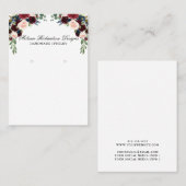 水エレガント色フローライヤリング表示カード 名刺 (正面/裏面)