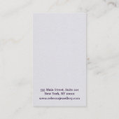 水エレガント色フローライヤリング表示 名刺 (裏面)