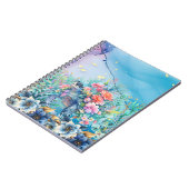 水エレガント色フローラウミガメ手帳 ノートブック (左側)