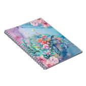 水エレガント色フローラウミガメ手帳 ノートブック (右側)