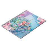 水エレガント色フローラウミガメ手帳 ノートブック (左側)