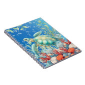 水エレガント色フローラウミガメ手帳 ノートブック (右側)