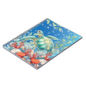 水エレガント色フローラウミガメ手帳 ノートブック (左側)