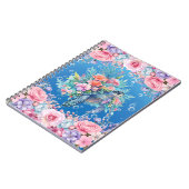 水エレガント色フローラウミガメ手帳 ノートブック (左側)