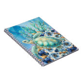 水エレガント色フローラウミガメ手帳 ノートブック (右側)