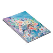 水エレガント色フローラウミガメ手帳 ノートブック (右側)