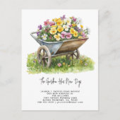 水エレガント色フローラガーデン移動 案内ポストカード (正面)