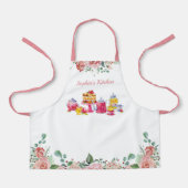 水エレガント色フローラガールズティーパートエプロン エプロン (正面)