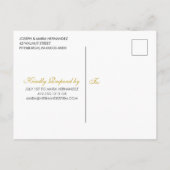 水エレガント色フローラキンセアニェラ写真 インビテーションポストカード (裏面)