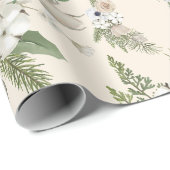 水エレガント色フローラクリスマス ラッピングペーパー (ロールコーナー)