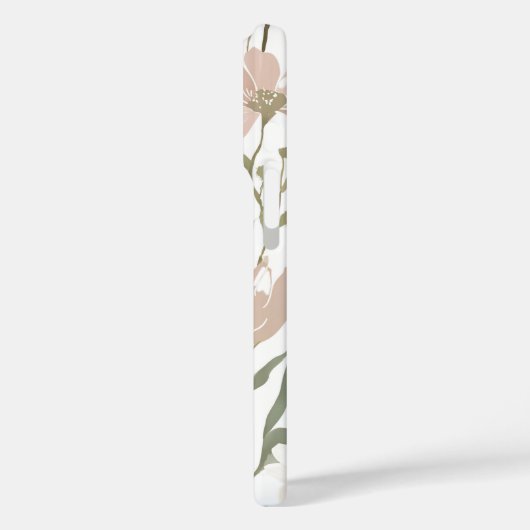 水エレガント色フローラグリーンと赤面ピンク Case-Mate iPhoneケース (裏面 / 左)