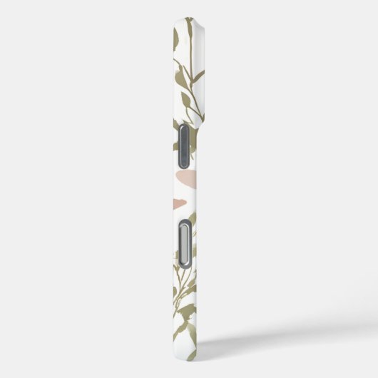 水エレガント色フローラグリーンと赤面ピンク Case-Mate iPhoneケース (裏面 / 右)